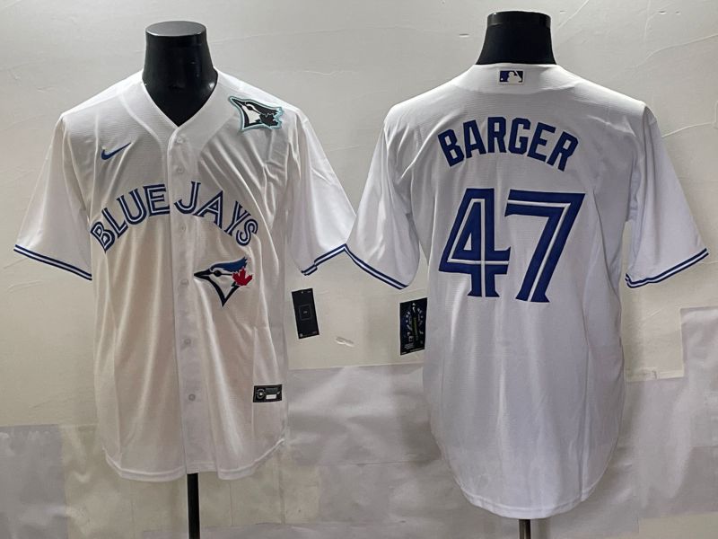 Men 2025 Toronto Blue Jays #47 Barger White Game Nike MLB Jersey style 4->youth mlb jersey->Youth Jersey